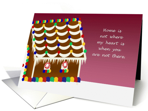 Missing Deployed Military Gingerbread Home Holiday card (886992)