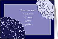 Treasure Your Memories Condolences Card