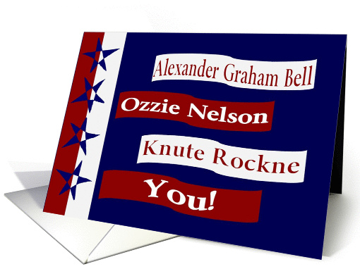Famous Americans Born in March Happy Birthday card (888693)