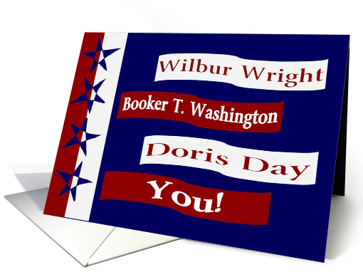 Famous Americans Born in April Happy Birthday card (888694)