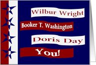 Famous Americans Born in April Happy Birthday Card
