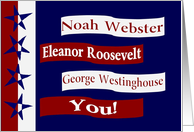 Famous Americans Born in October Happy Birthday Card