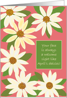 April Daisies Birthday Card