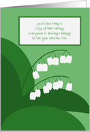 May Lily of the Valley Birthday Card