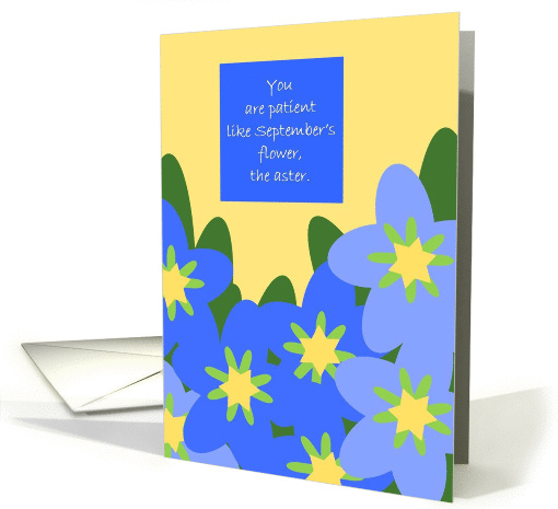 September Aster Birthday card (889328)