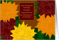 Friend November Chrysanthemum Birthday Card