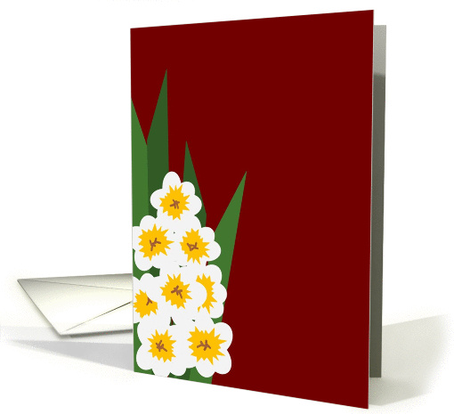 Narcissus Thinking of You Far Away Graphic Design card (889359)