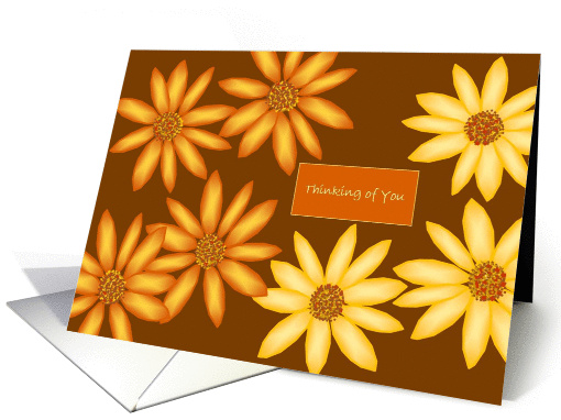 Calendulas Thinking of You Far Away Graphic Design card (889367)