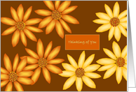 Calendulas Thinking of You Far Away Graphic Design card