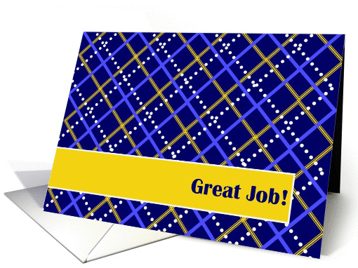 Great Job! Wings of Gold Congratulations - Blue and Gold Plaid card