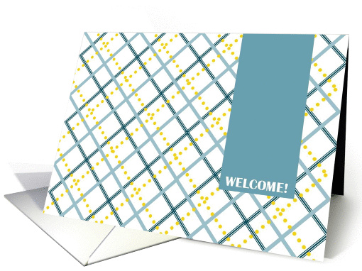 Welcome! To Our Group/Club - Plaid Greetings card (892461)