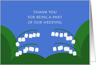 Being a Part of Our Wedding Thank You - Lily of the Valley card