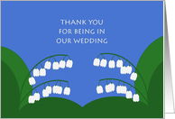 Being In Our Wedding Thank You - Lily of the Valley card