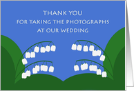 Wedding Photographer Thank You - Lily of the Valley card