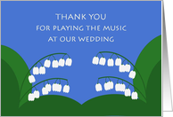 Thank You For Music At Our Wedding - Lily of the Valley card