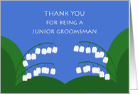 Thank You For Being a Junior Groomsman - Lily of the Valley card