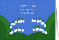 Thank You For Being Our Flower Girl - Lily of the Valley card