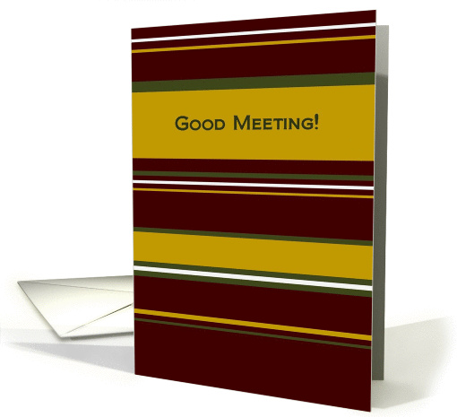 Good Meeting! Business Praise card (896116)
