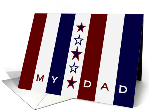 Red, White & Blue Patriot Dad - Happy Father's Day card (897577)