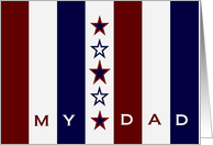 Red, White & Blue Patriot Dad - Happy Father’s Day card