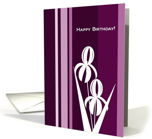 Happy February Birthday! - Faith, Wisdom & Hope Iris card (898221)