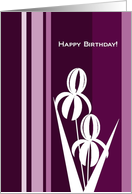 Happy February Birthday! - Faith, Wisdom & Hope Iris card