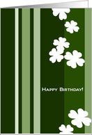 Happy March Birthday! - Faith, Hope, Love & Luck Four Leafed Clover card