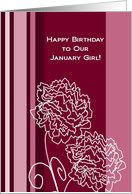 Happy Birthday to Our January Girl! Carnation From a Group card