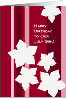 Happy Birthday to Our July Girl! Larkspur from All of Us card