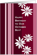 Happy Birthday to Our October Boy! Calendula from All of Us card