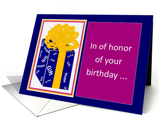 In Your Honor - Happy Birthday card (904529)