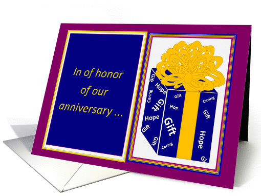 Anniversary In Your Honor - Donation Made card (904536)