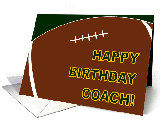Football Coach Happy Birthday From All of Us card (906396)