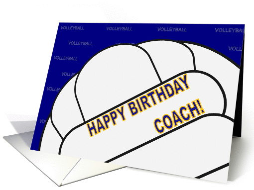 Volleyball Coach Happy Birthday From Player card (906412)