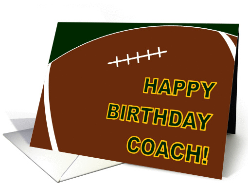 Football Coach Happy Birthday From Player card (906415)