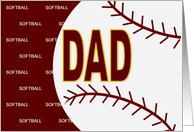 Softball Father/Dad - Father’s Day card