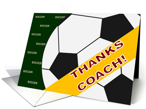 Thanks Soccer Coach card (907303)