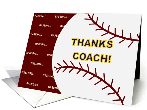 Thanks Baseball Coach card (907309)