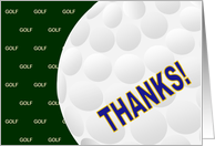 Golf Season Help Thank You card