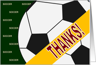 Soccer Season Help Thank You card