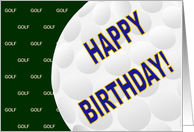 Golf Happy Birthday card