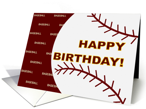 Baseball Happy Birthday card (907336)
