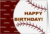 Baseball Happy Birthday card