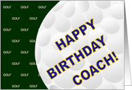 Happy Birthday Golf Coach From All of Us card