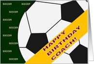 Happy Birthday Soccer Coach From All of Us card