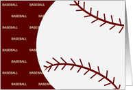 Baseball Themed Blank Card