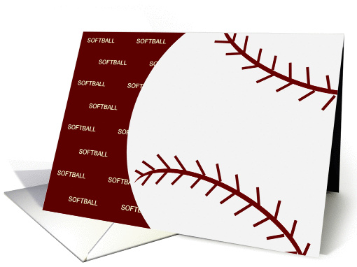 Softball Themed Blank card (907348)