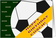 Soccer Coach Happy Birthday From Player card