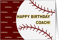 Baseball Coach Happy Birthday From Player card