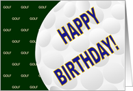 Complimentary Golf Birthday Wishes for Son card